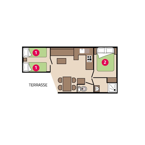 Mobil-Home Atlantique - 27M² - 2 Chambres