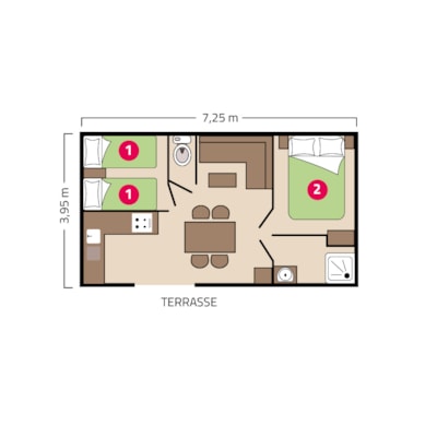 Bahia mobile home - 26m² - 2 bedrooms