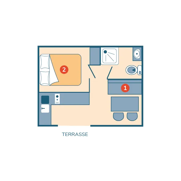 Mobil-Home Vénus - 18 M² - 1 Chambre