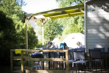 Mietunterkunft - Mobilheim Komfort 3* - Camping Ushuaïa Villages - Au Bois Joli