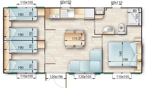 Mobilhome Quadrilocale