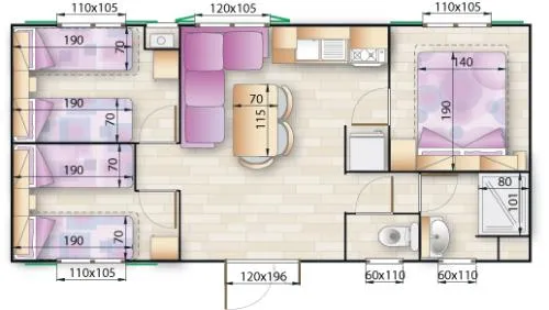 Mobilhome Quadrilocale