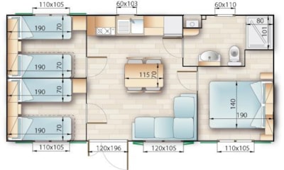 Four-room Mobilhome — 4