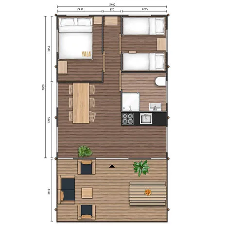 Lodge Glamping Safari - 2 Chambres / 1 Salle De Bain