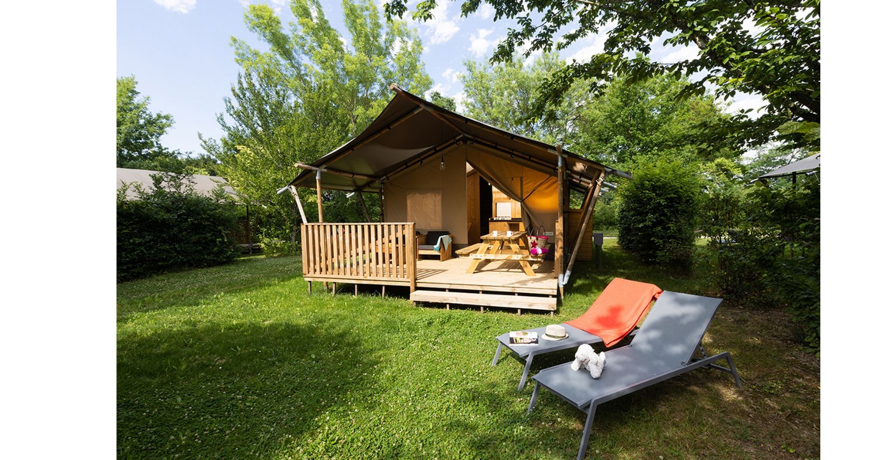 Location - Lodge Glamping Safari - 2 Chambres / 1 Salle De Bain - Camping Le Camp de Florence