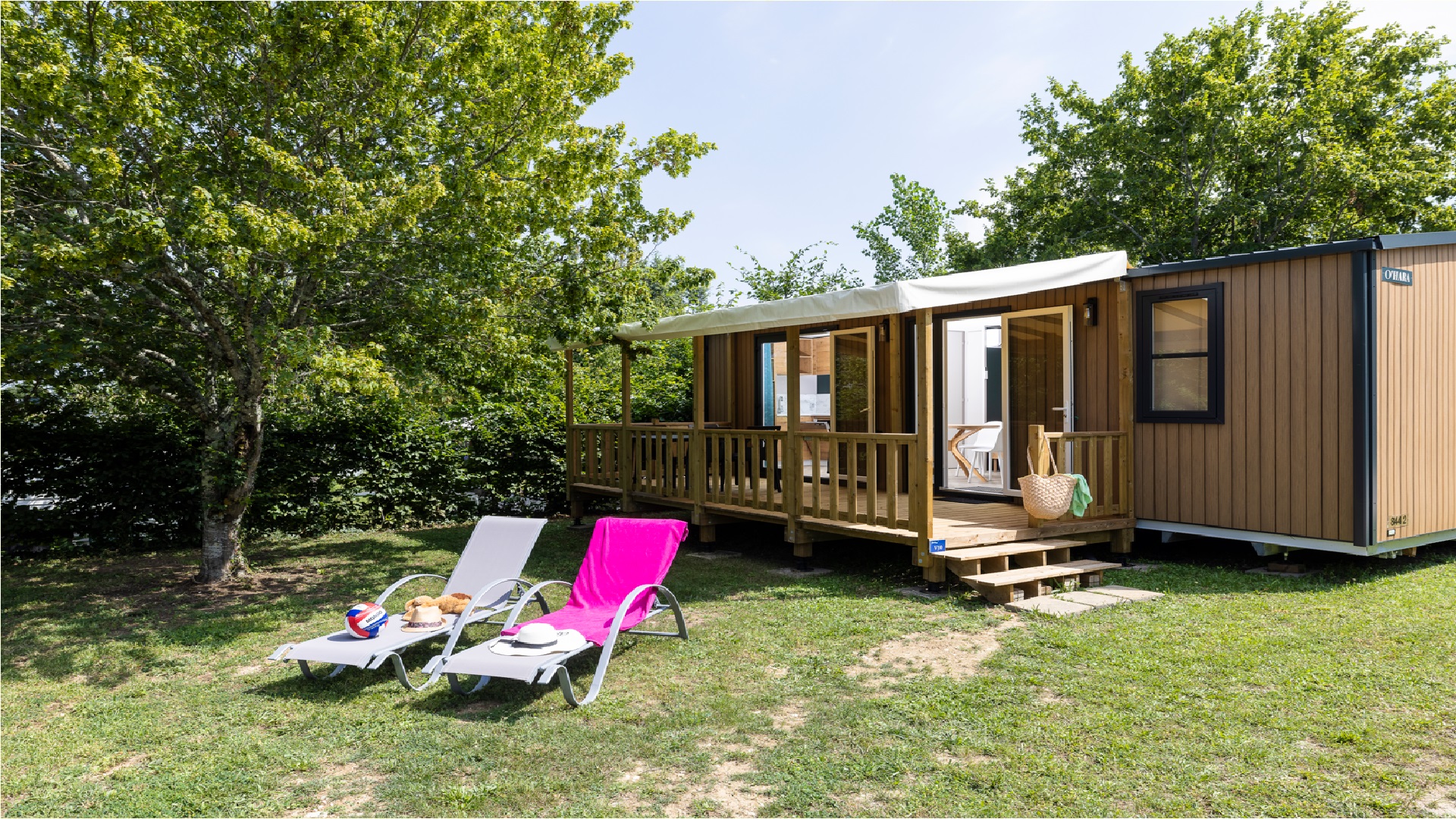 Location - Mobile Home Riviera - Nouveau! - 2 Chambres / 1 Salle De Bain + Climatisation - Camping Le Camp de Florence