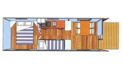 Roulottes without sanitary facilities - 1 bedroom S