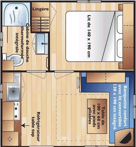Mobil Home Confort + 18M² (1 Chambre)