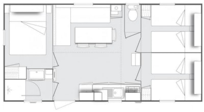 Mobile home premium 35 m2 (3 bedrooms)