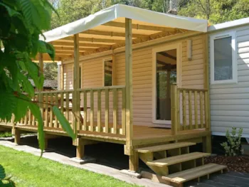 Mietunterkunft - Mobil Home Riviere 28 M² 6 Personnes - CAMPING DE LA ROUVRE