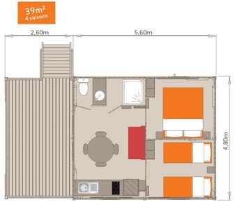 Wooden Bungalow chalet on stilts — 9