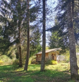 Accommodation - Africa Lodge On Stilts - Camping Les Sapins de Correze