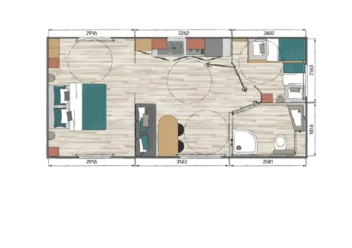 Location - Mobil-Home Pmr - image n°7 - Camping Le Renom