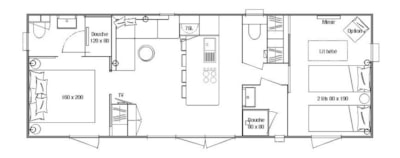 Premium Cottage 2 bedrooms 2 bathrooms, satellite TV, sheltered terrace