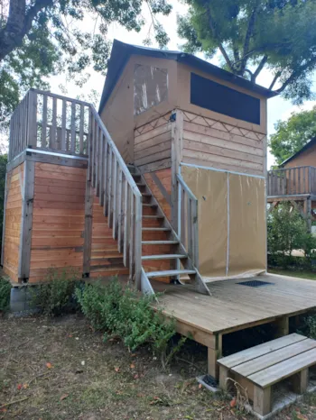 Accommodation - Wooden Hut Miraloire - Without Toilet Blocks - Camping L'Isle Verte