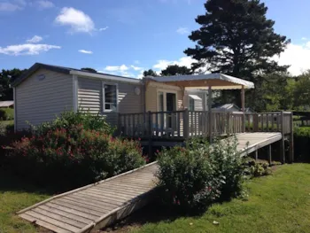 Mietunterkunft - Mobilheim Confort 29M² (2 Schlafzimmer) + Terrasse Ausgestattet Für Behindertes - Flower Camping Le Conleau