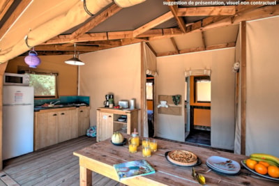 Ecolodge Cotton Toilée CONFORT 32m² (2 bedrooms) + sheltered terrace 11m² + TV