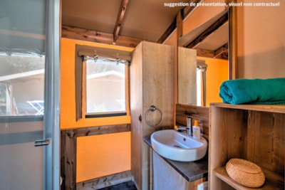 Ecolodge Cotton Toilée CONFORT 32m² (2 bedrooms) + sheltered terrace 11m² + TV
