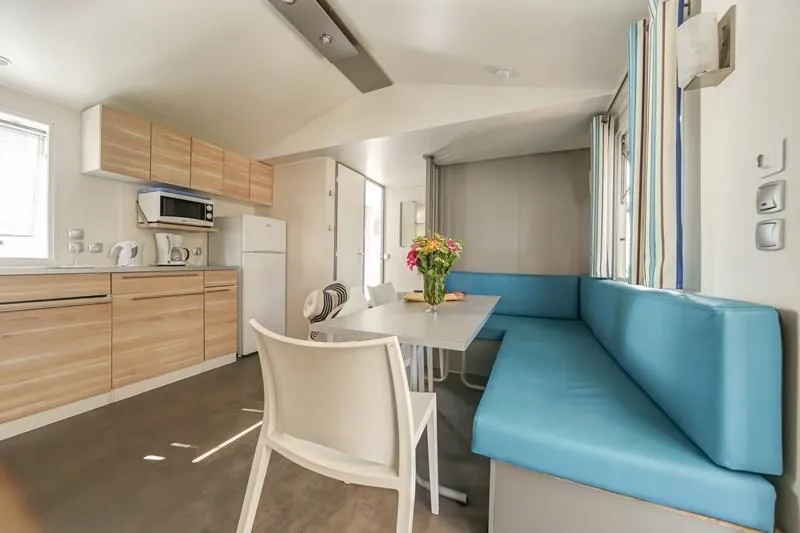 Mobil-Home Bois Confort 31M² (3 Chambres) Quartier Piéton + Terrasse 18M² + Tv + Nespresso