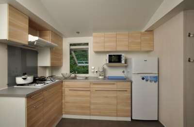 Mobile-home Bois CONFORT 31m² (3 bedrooms) + terrace 18m² + TV