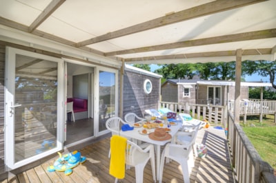Mobile home Wood CONFORT 29m² 2 bedrooms + terrace + TV