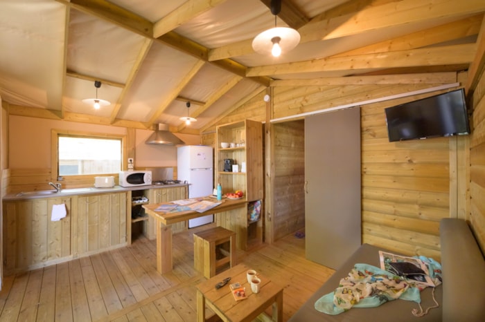 Cabane Lodge Cosyflower Premium 38M² (2 Chambres) Dont Terrasse Couverte 10M² + Tv + Draps Inclus