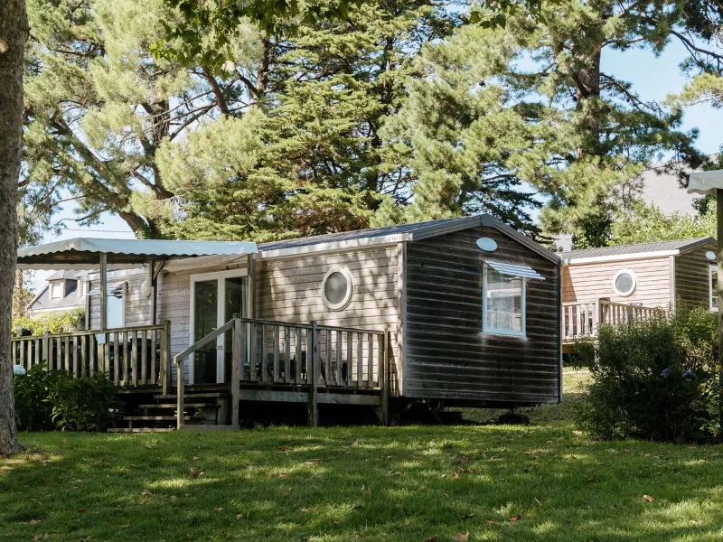 Mietunterkunft - Mobilheim Bois Confort 31M² (3 Schlafzimmer) + Terrasse 18M² + Tv - Flower Camping Le Conleau