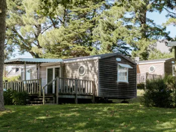 Mietunterkunft - Mobilheim Bois Confort 31M² (3 Schlafzimmer) + Terrasse 18M² + Tv - Flower Camping Le Conleau