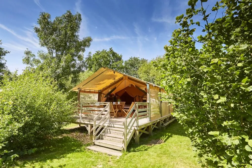 Location - Standard Lodge Victoria 4/5 P. (2 Chambres) + Terrasse Semi-Couverte - Flower Camping du Lac de La Chausselière