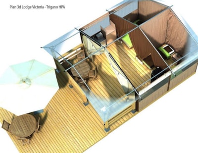 Standard Lodge Victoria  (2 bedrooms) + half covered terrace