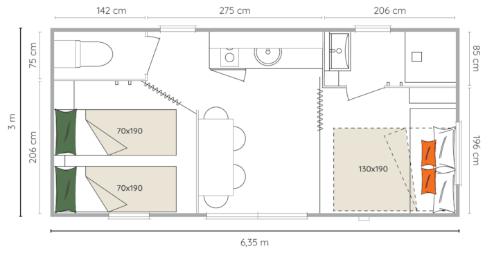 Standard Cocosweet 19M² 2/4 P. (1 Chambre) + Terrasse Semi-Couverte