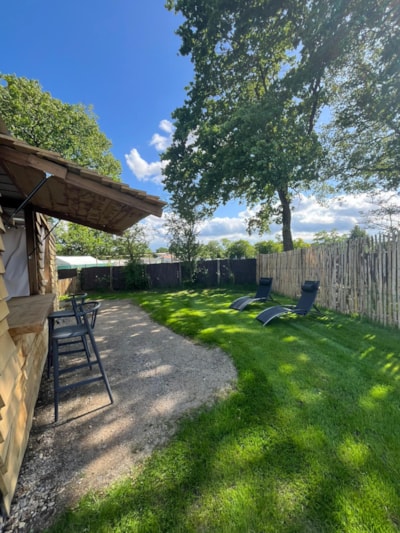 Premium Cabane Côté Nature with Spa - 35m²(2 bedrooms) + air conditioning + covered terrace