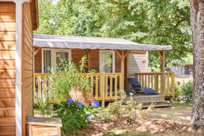 Premium Mobile-home 36m² 4/6 p. (2 bedrooms + 2 bathrooms) - half covered terrace