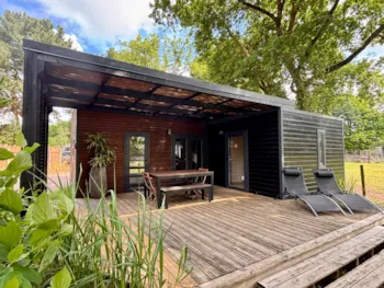 Location - Premium Chalet 46M² 6/8 P. (3 Chambres) + Terrasse Couverte - Flower Camping du Lac de La Chausselière