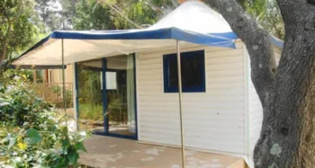 Location - Pagotel 25M² / 2 Chambres Avec Sanitaires + Terrasse 10M² - - Camping des Etangs