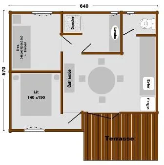 Accommodation - Chalet Gentiane 41 - image n°2 - CAMPING LA COMBE D'OYANS