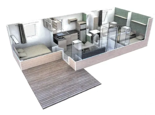 Accommodation - Mobile-Home Abricot 43 - image n°1 - CAMPING LA COMBE D'OYANS