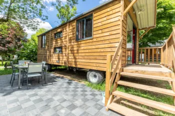 Location - Roulotte 2 Chambres - Camping de la Haute Sioule