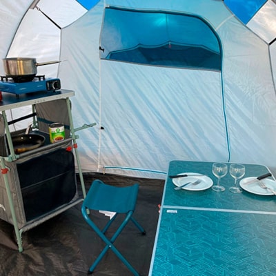 Fully equipped tent - Pack 2 persons — 2