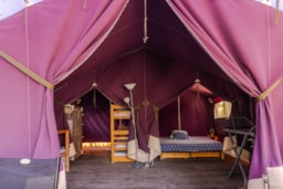 Huuraccommodatie(s) - Tente Lodge - 2 Slaapkamers + Overdekt Terras - Camping Les Pins de Sel 