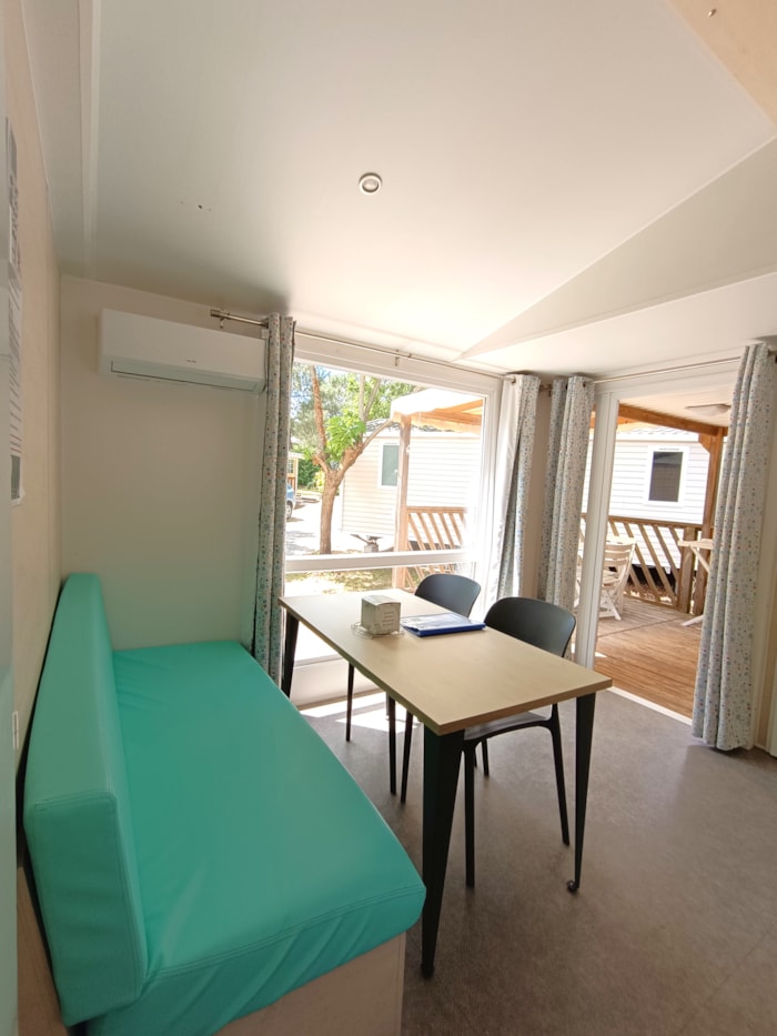 Mobil-Home Confort 26M² - 2 Chambres + Terrasse + Clim