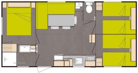 Mobil-Home Eco 3 Chambres -