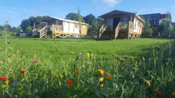 Huuraccommodatie(s) - Lodge 43M² (2 Slaapkamers - 1 Badkamers) Incl. Gedeeltelijik Overdekt Terras 11M² - Domaine de Kervallon