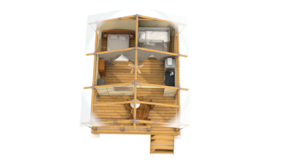 Ecolodge BALI 32m² (2 bedrooms) including 12m² covered terrace.