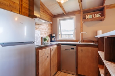 Lodge Cabin VIP 43m² (2 bedrooms - 1 bathroom) incl. covered terrace