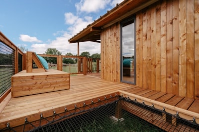 Lodge Cabin VIP 43m² (2 bedrooms - 1 bathroom) incl. covered terrace