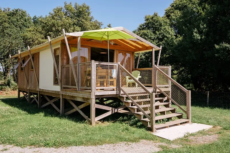 Cabane Lodge Premium 43M² (2 Chambres - 1 Sdb) Dont Terrasse Semi-Couverte 11M²