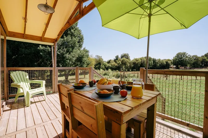 Cabane Lodge Premium 43M² (2 Chambres - 1 Sdb) Dont Terrasse Semi-Couverte 11M²