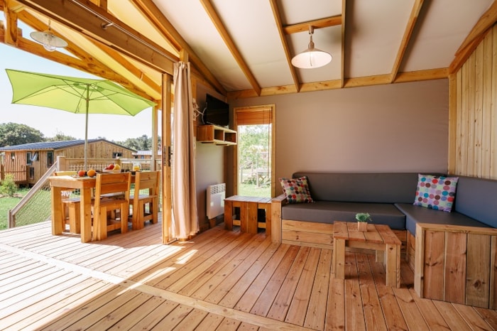 Cabane Lodge Premium 43M² (2 Chambres - 1 Sdb) Dont Terrasse Semi-Couverte 11M²
