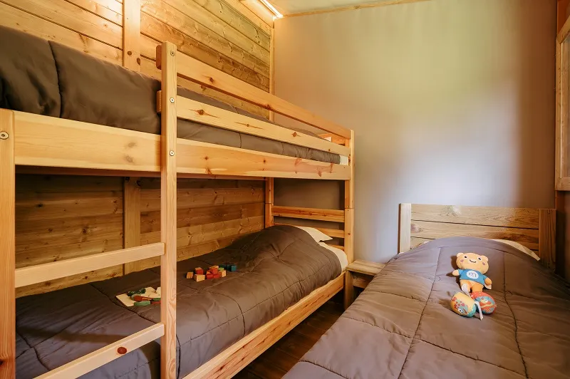 Cabane Lodge Premium 43M² (2 Chambres - 1 Sdb) Dont Terrasse Semi-Couverte 11M²
